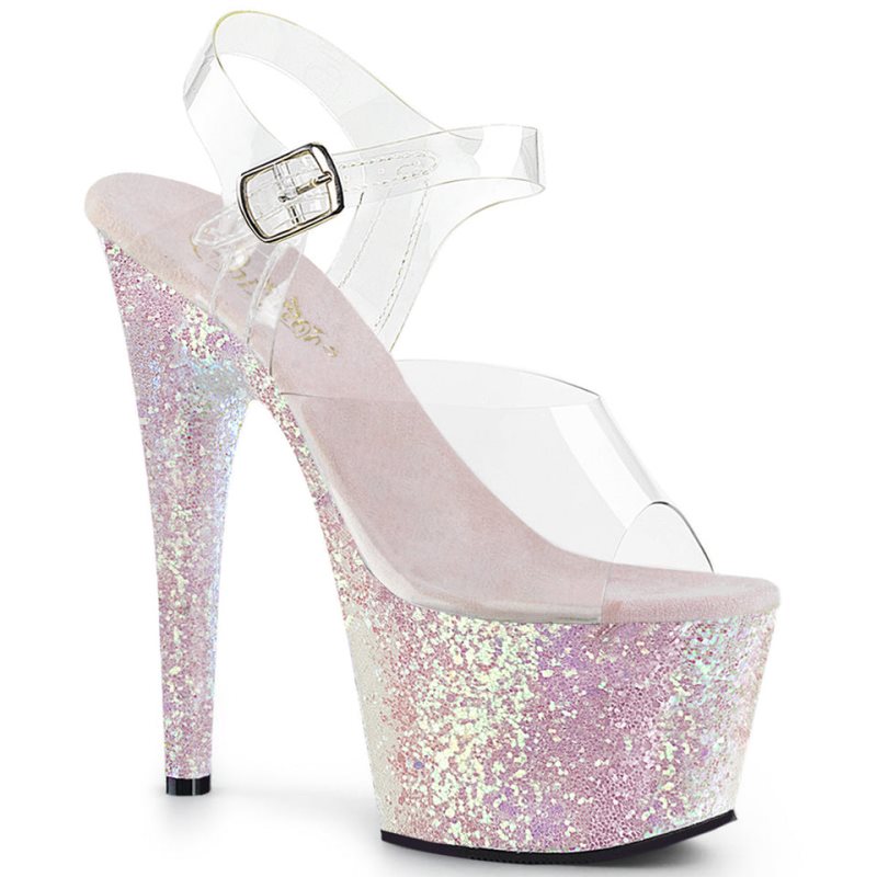Pleaser Adore-708LG Donna Scarpe Pole Dance Bianche | ITALIA ITQOSERJ