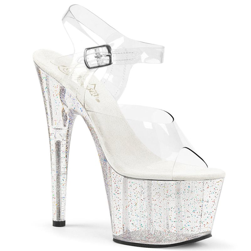 Pleaser Adore-708MG Donna Scarpe Pole Dance Clear | ITALIA ITUKFASD