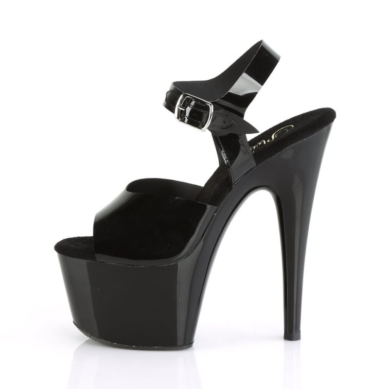 Pleaser Adore-708N Donna Scarpe Pole Dance Nere | ITALIA ITOKMTRA