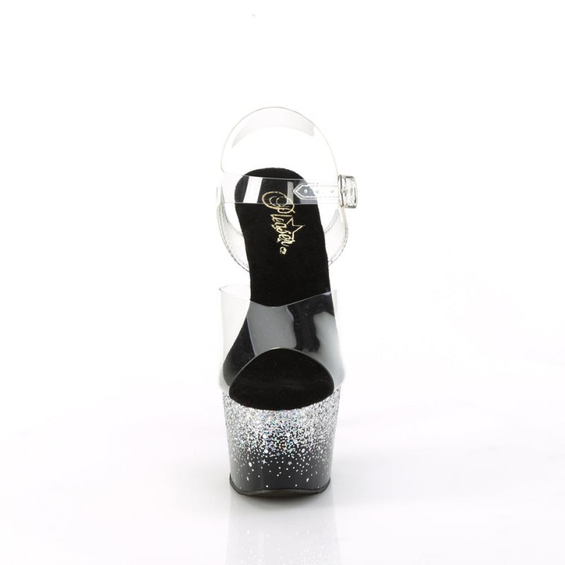 Pleaser Adore-708SS Donna Scarpe Pole Dance Argento | ITALIA ITNWAPOD