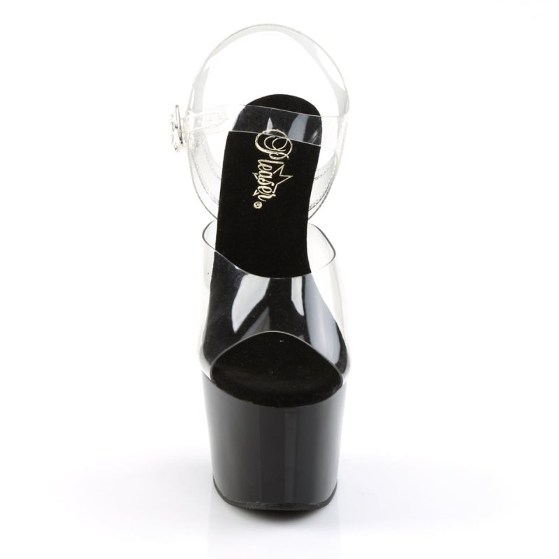 Pleaser Adore-708 Donna Scarpe Pole Dance Nere | ITALIA ITLPTVXM