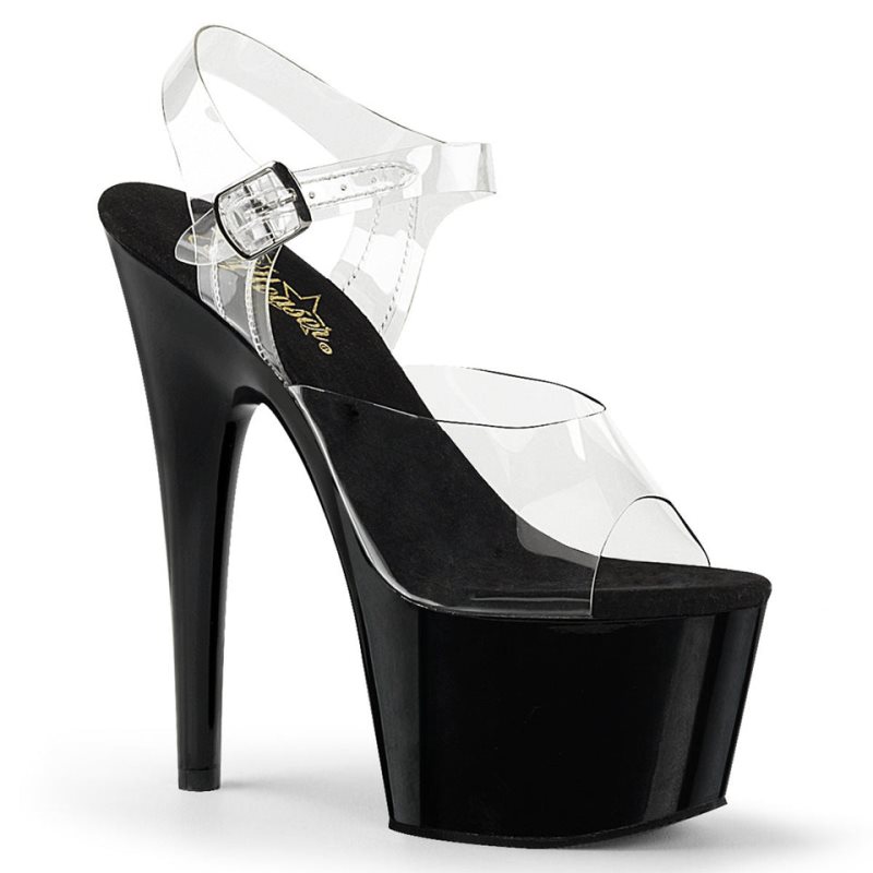 Pleaser Adore-708 Donna Scarpe Pole Dance Nere | ITALIA ITLPTVXM