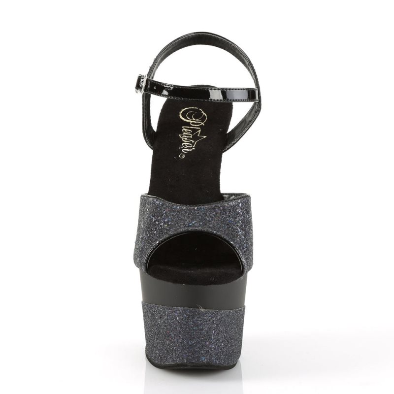 Pleaser Adore-709-2G Donna Scarpe Pole Dance Nere | ITALIA ITVOUHYE