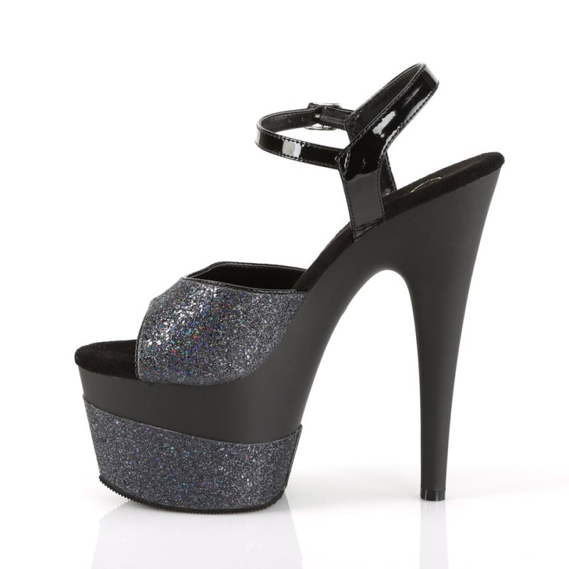 Pleaser Adore-709-2G Donna Scarpe Pole Dance Nere | ITALIA ITVOUHYE