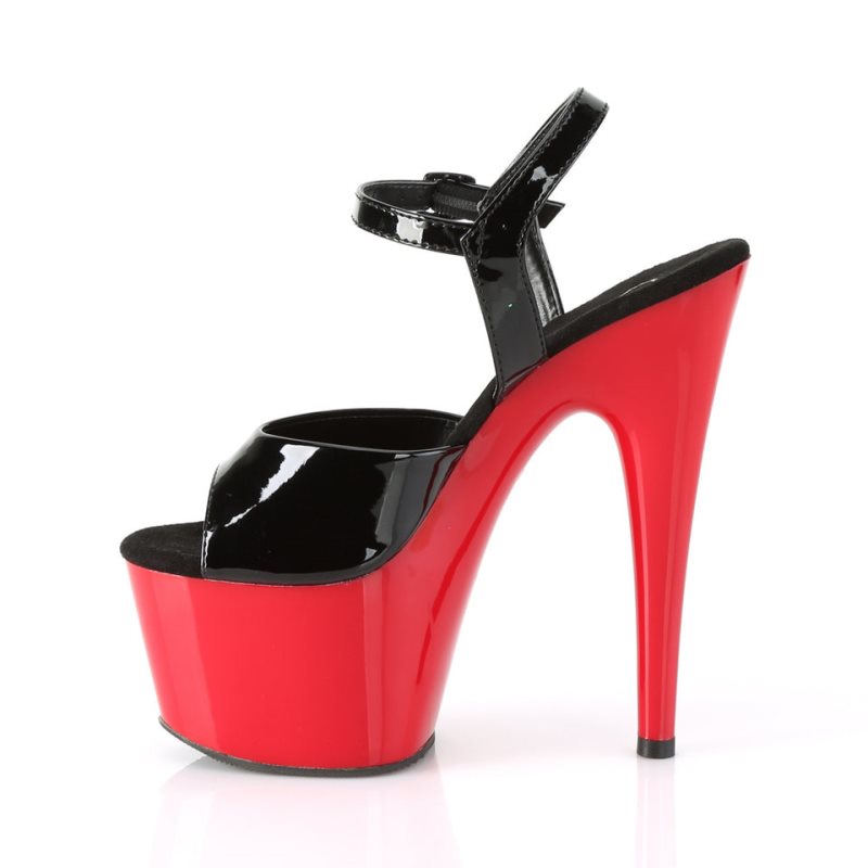 Pleaser Adore-709 Donna Scarpe Pole Dance Nere Rosse | ITALIA ITRFMZBY
