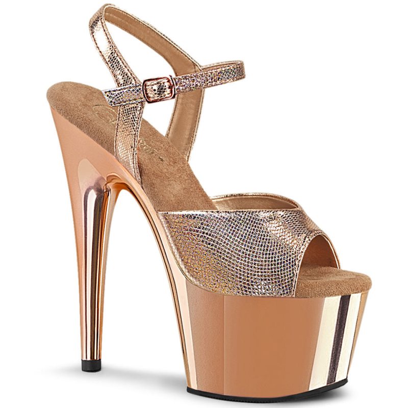 Pleaser Adore-709 Donna Scarpe Pole Dance Oro Rosa Oro | ITALIA ITWHOJIT