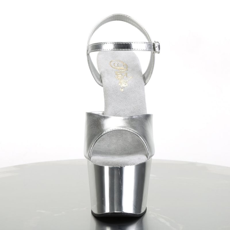 Pleaser Adore-709 Donna Scarpe Pole Dance Argento | ITALIA ITGFUXML