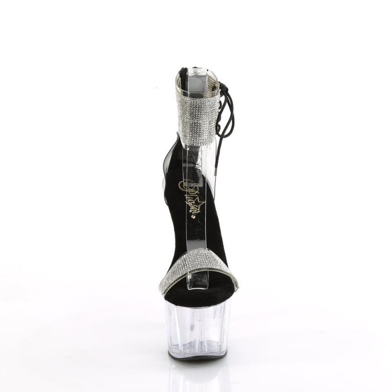 Pleaser Adore-727RS Donna Scarpe Pole Dance Nere | ITALIA ITFMVEIG