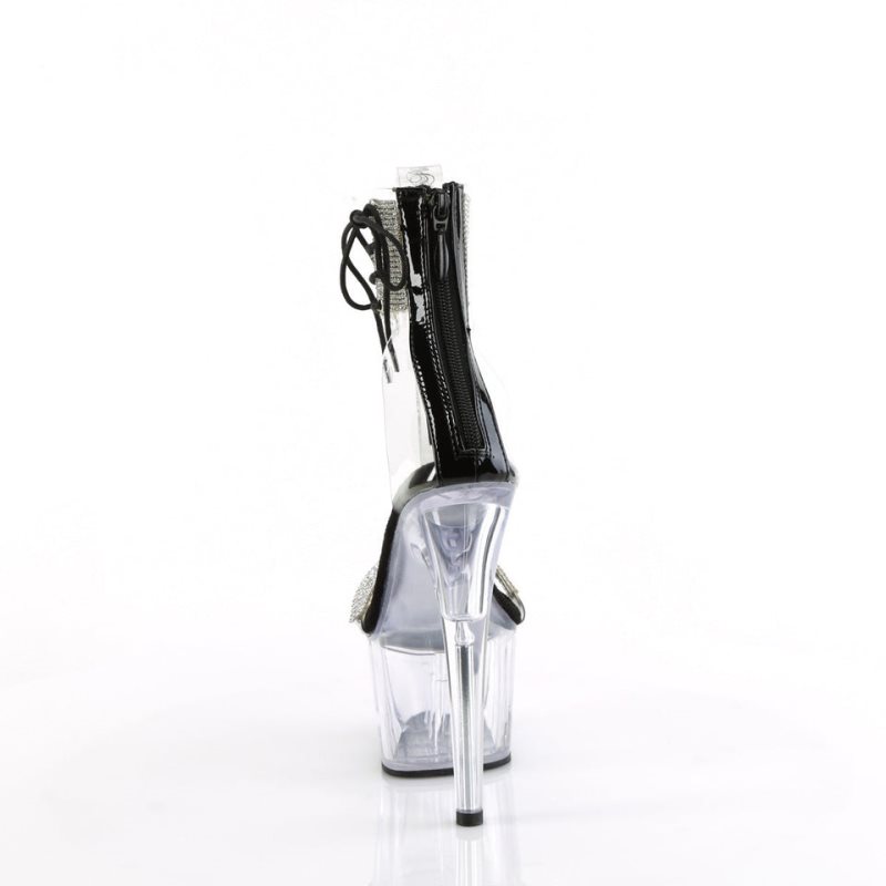 Pleaser Adore-727RS Donna Scarpe Pole Dance Nere | ITALIA ITFMVEIG