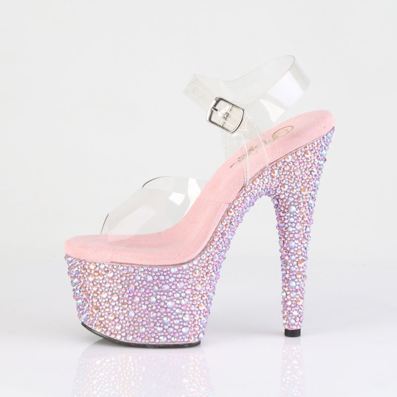 Pleaser Bejeweled-708MS Donna Scarpe Pole Dance Rosa | ITALIA ITSFJPHK