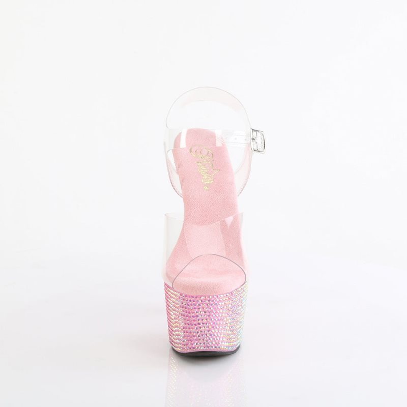 Pleaser Bejeweled-708RRS Donna Scarpe Pole Dance Rosa | ITALIA ITFYEKCT