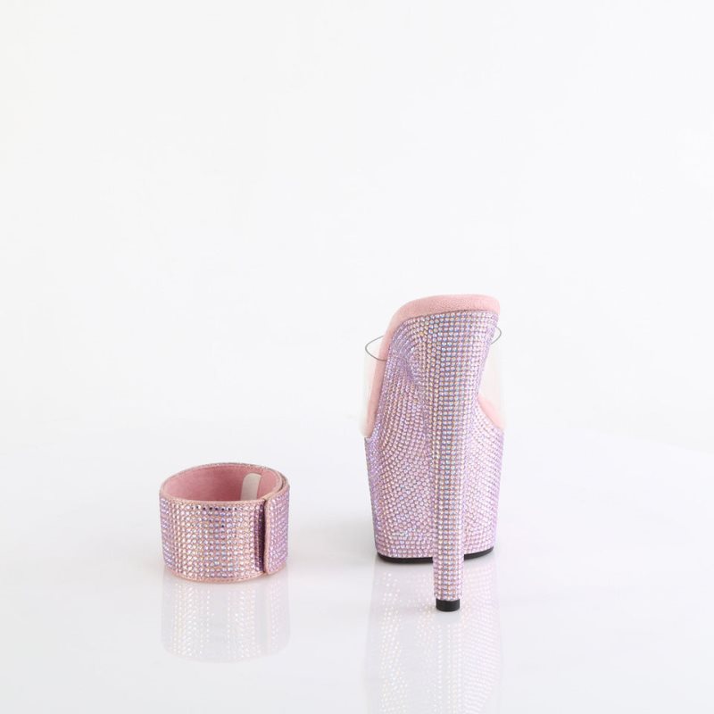 Pleaser Bejeweled-712RS Donna Ciabatte Con Plateau Rosa | ITALIA ITWDNJQP