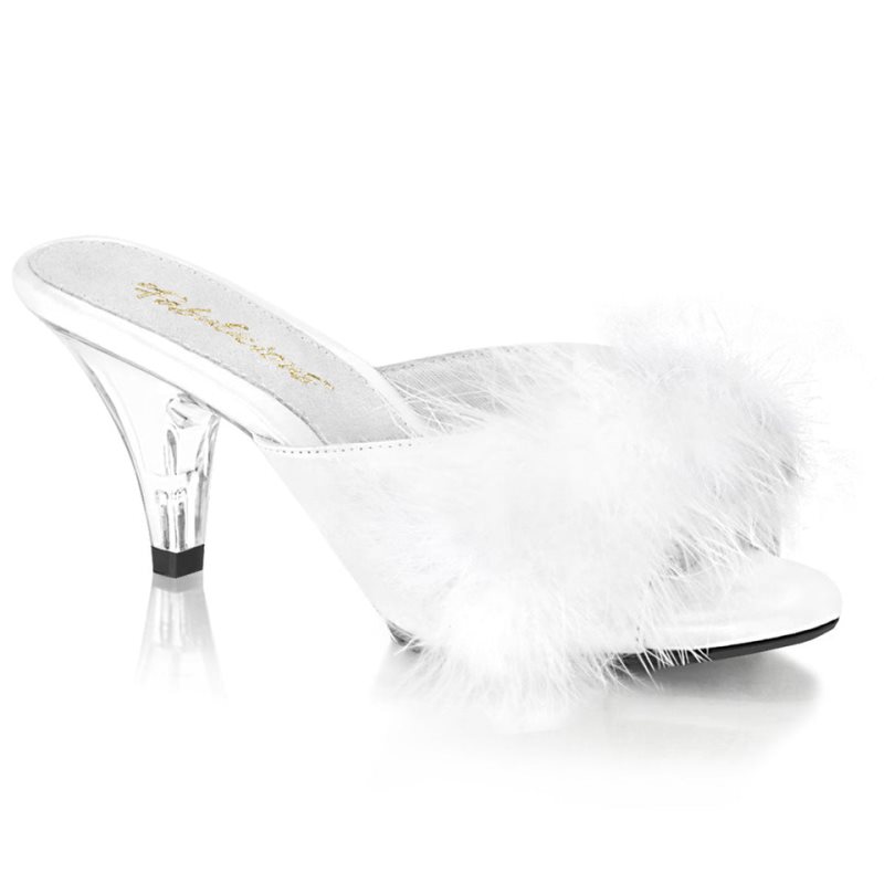 Pleaser Belle-301F Donna Ciabatte Bianche | ITALIA ITTPURWI