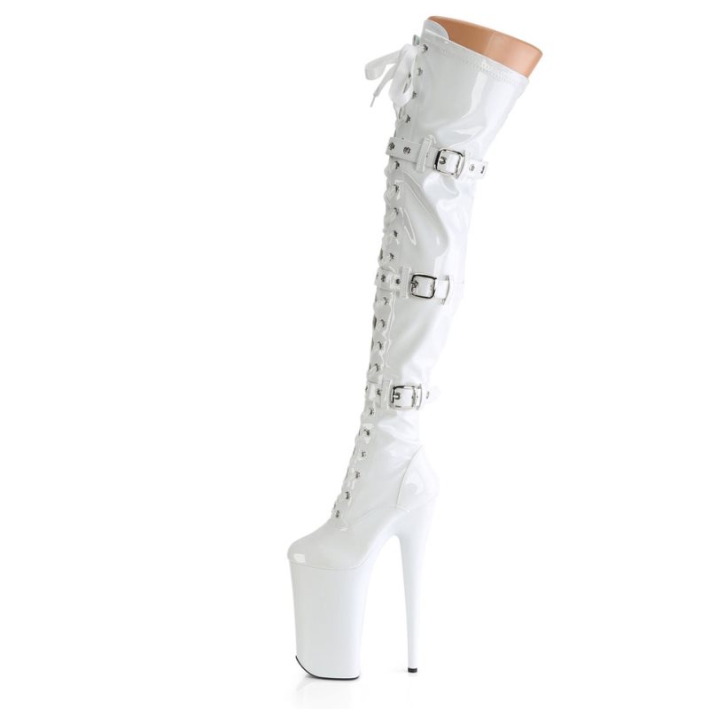 Pleaser Beyond-3028 Donna Scarpe Pole Dance Bianche | ITALIA ITYHWRQC