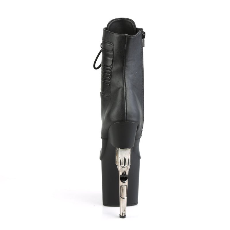 Pleaser Bondgirl-1020PK Vegan Leather Donna Scarpe Pole Dance Nere | ITALIA ITZLVOTS