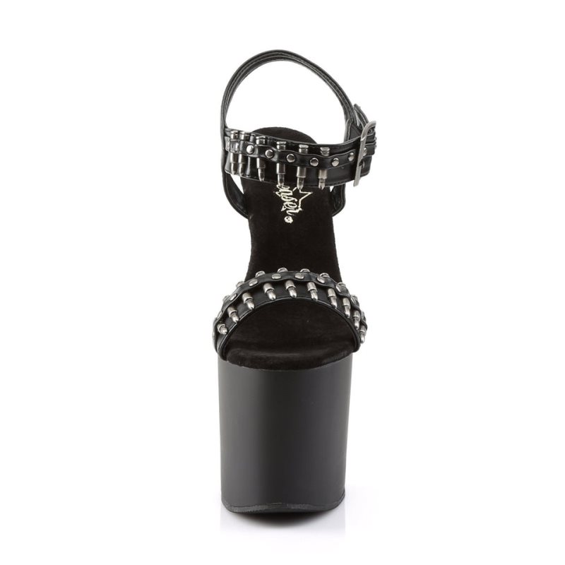 Pleaser Bondgirl-712 Vegan Leather Donna Scarpe Pole Dance Nere | ITALIA ITFMWGVI