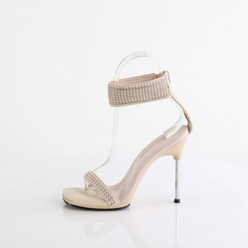 Pleaser Chic-40 Donna Sandali con Tacco Beige | ITALIA ITOSPUKT