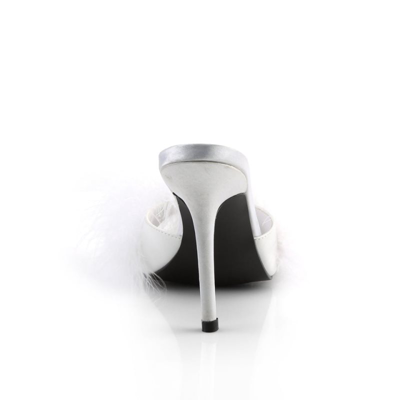 Pleaser Classique-01F Donna Ciabatte Bianche | ITALIA ITMUDIPF