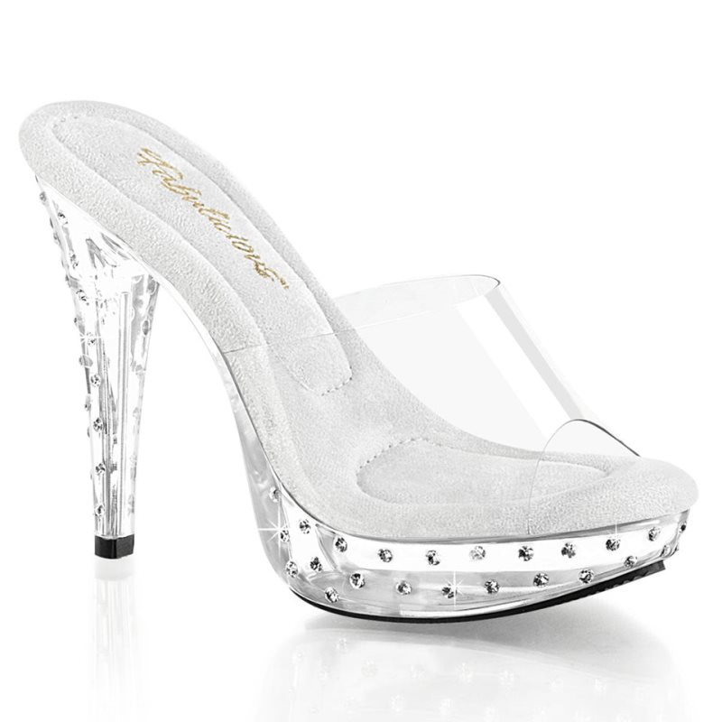 Pleaser Cocktail-501SDT Donna Ciabatte Con Plateau Clear | ITALIA ITWJUARZ