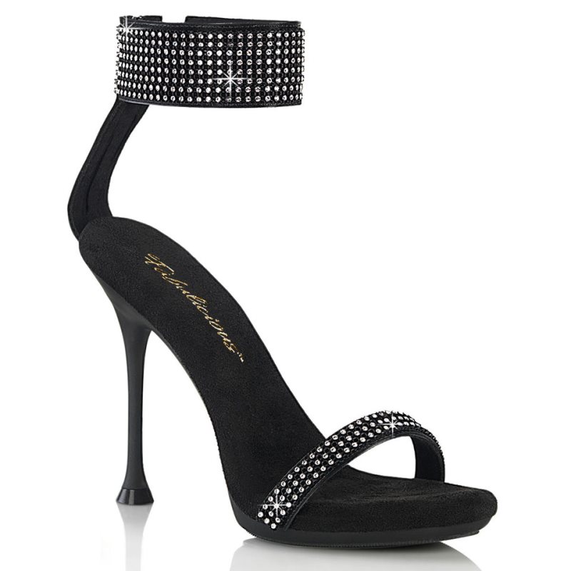 Pleaser Cupid-440 Vegan Leather Donna Sandali con Tacco Nere | ITALIA ITJAZOYE