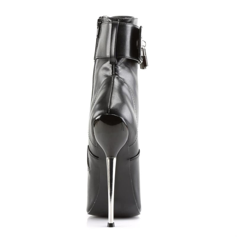 Pleaser Dagger-1023 Vegan Leather Donna Scarpe Pole Dance Nere | ITALIA ITEYALVU
