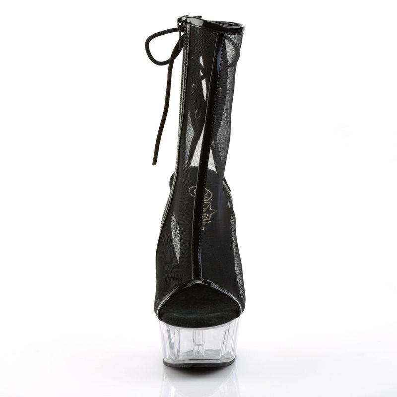 Pleaser Delight-1018MSH Donna Scarpe Pole Dance Nere | ITALIA ITDMKIFA