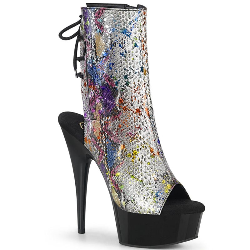 Pleaser Delight-1018SP Donna Scarpe Pole Dance Colorate Nere | ITALIA ITSVBDQU
