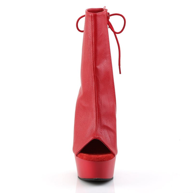Pleaser Delight-1018 Donna Scarpe Pole Dance Rosse | ITALIA ITOJHMVW