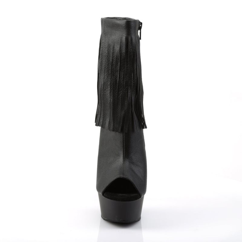Pleaser Delight-1019 Vegan Leather Donna Scarpe Pole Dance Nere | ITALIA ITITFURY