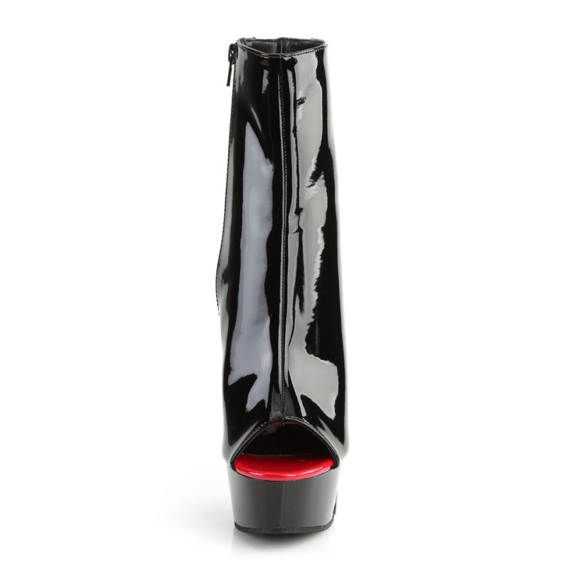 Pleaser Delight-1025 Donna Scarpe Pole Dance Rosse Nere | ITALIA ITOKUJIE