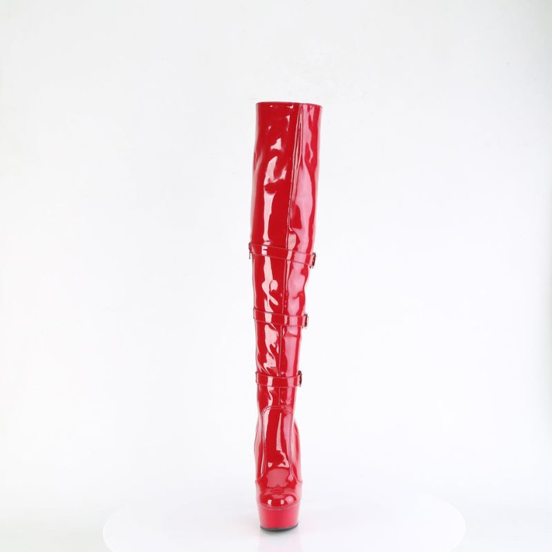 Pleaser Delight-3018 Donna Scarpe Pole Dance Rosse | ITALIA ITYJSMUP