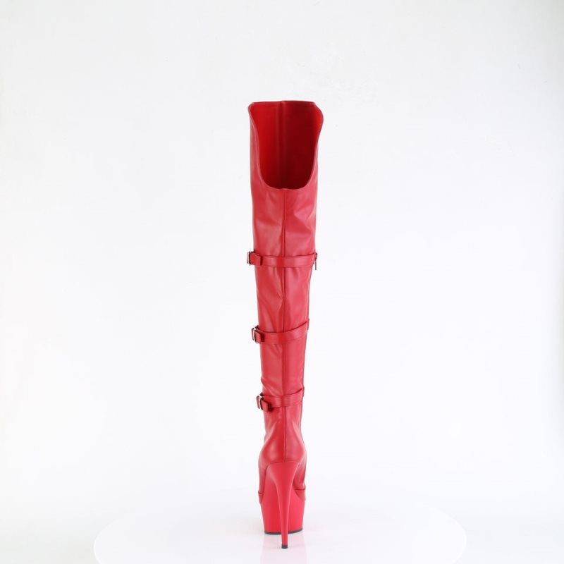 Pleaser Delight-3018 Vegan Leather Donna Scarpe Pole Dance Rosse | ITALIA ITNLGDXH