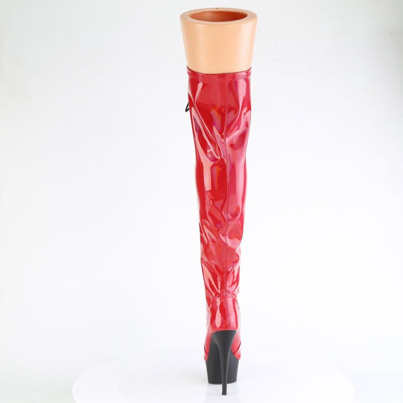 Pleaser Delight-3029 Donna Scarpe Pole Dance Rosse | ITALIA ITJQYFXB