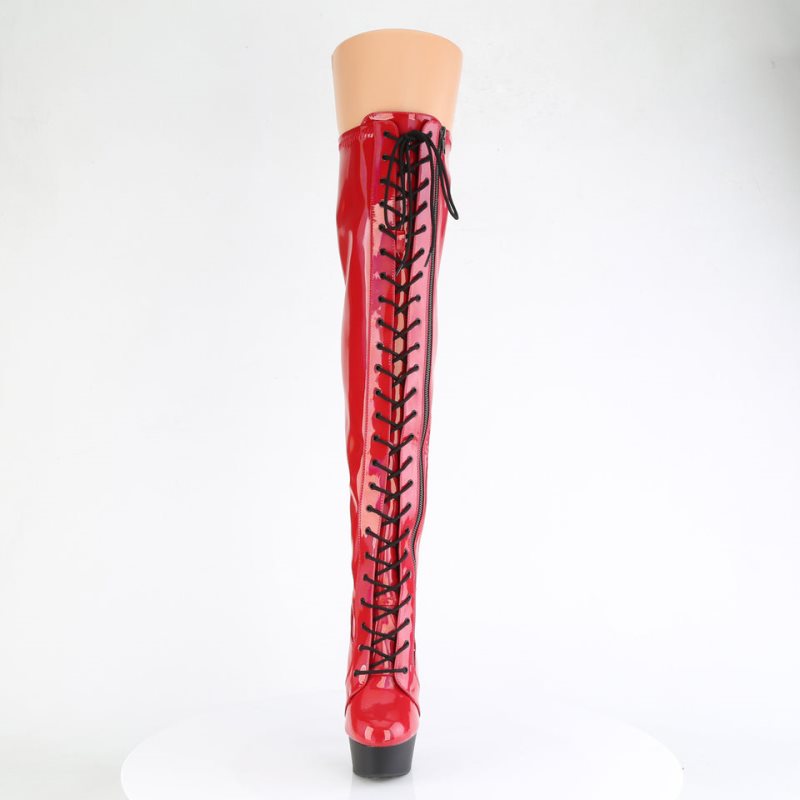 Pleaser Delight-3029 Donna Scarpe Pole Dance Rosse | ITALIA ITJQYFXB