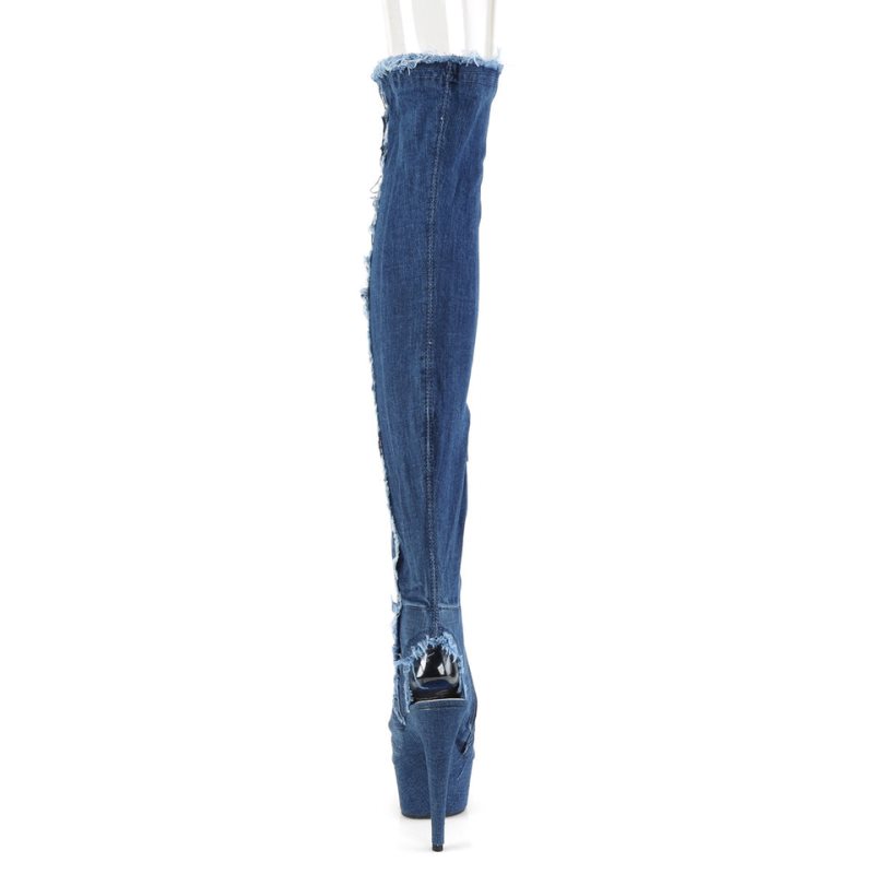 Pleaser Delight-3030 Donna Scarpe Pole Dance Blu | ITALIA ITYBASLC