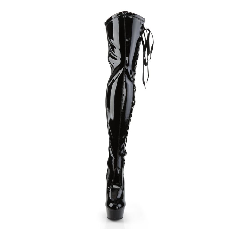 Pleaser Delight-3050 Donna Scarpe Pole Dance Nere | ITALIA ITFKTSPY
