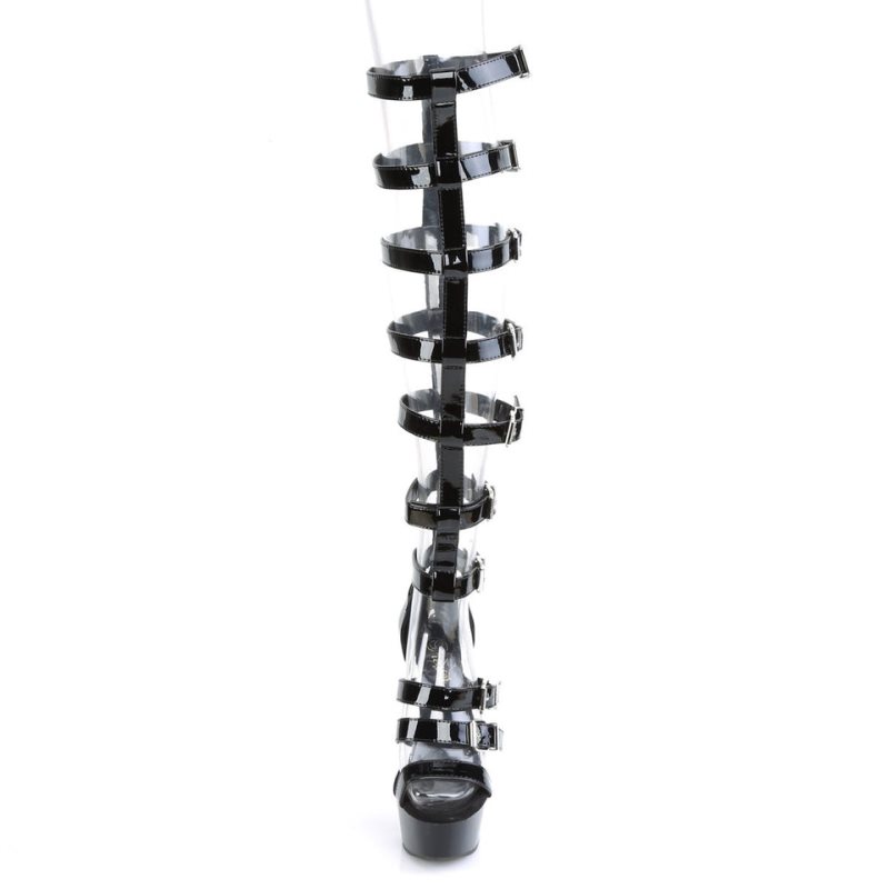 Pleaser Delight-600-46 Donna Scarpe Pole Dance Nere | ITALIA ITSKHEOP
