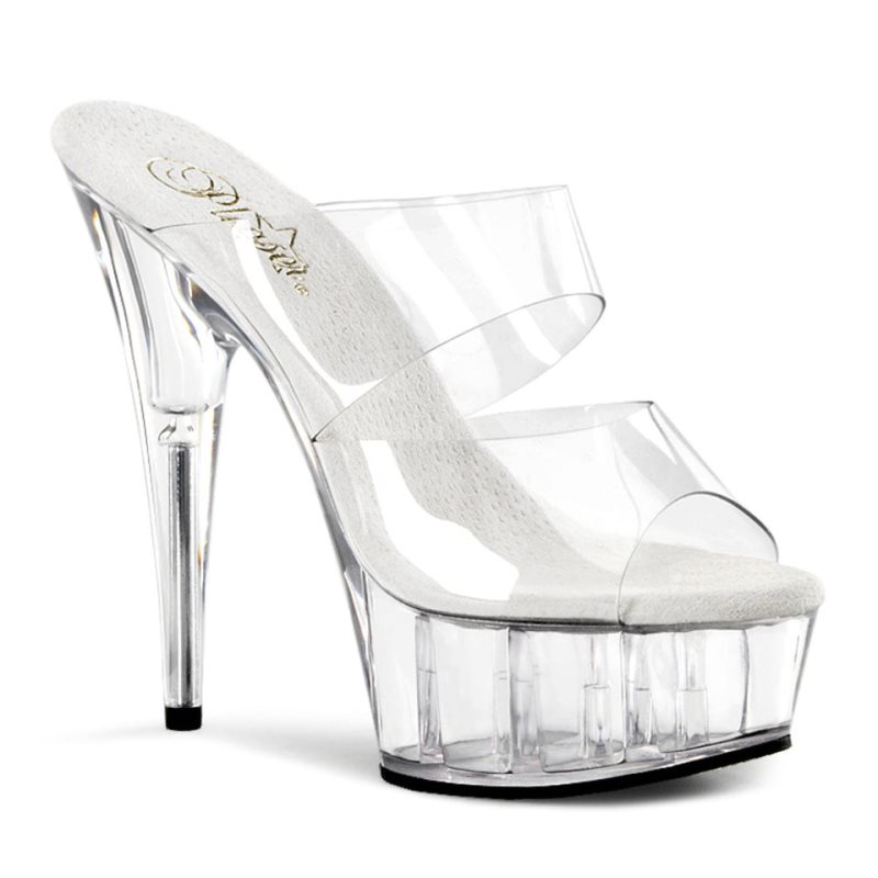 Pleaser Delight-602 Donna Ciabatte Con Plateau Clear | ITALIA ITMECYAG