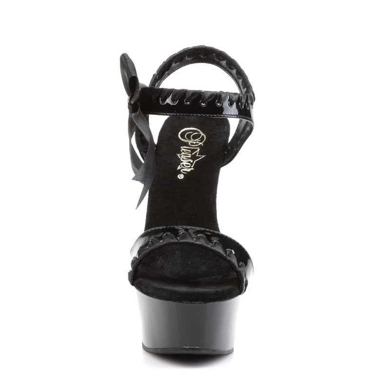 Pleaser Delight-615 Donna Scarpe Pole Dance Nere | ITALIA ITYDJWTS