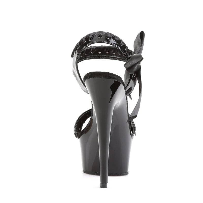 Pleaser Delight-615 Donna Scarpe Pole Dance Nere | ITALIA ITYDJWTS