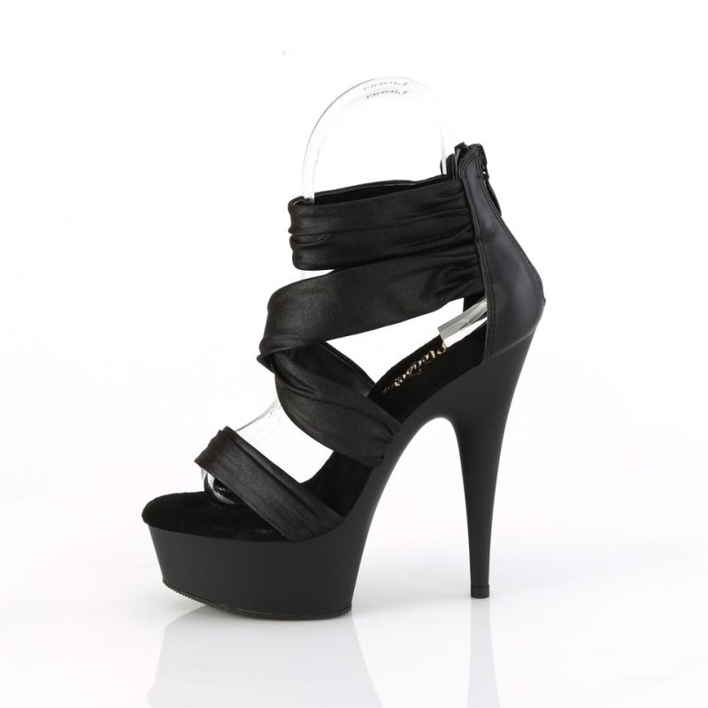 Pleaser Delight-620 Vegan Leather Donna Scarpe Pole Dance Nere | ITALIA ITZGSQBR
