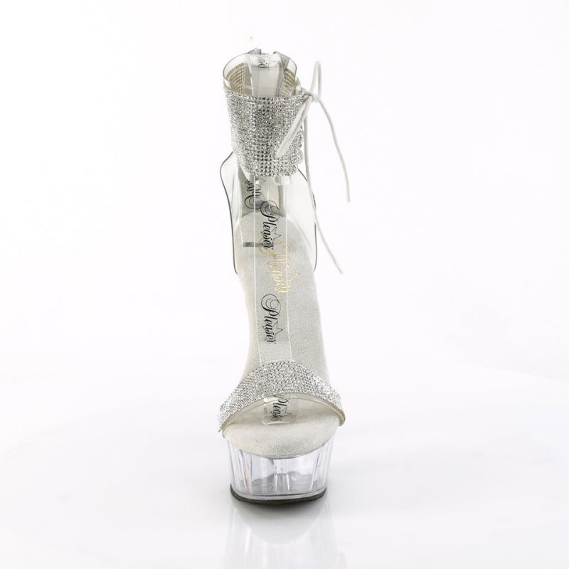 Pleaser Delight-627RS Donna Scarpe Pole Dance Argento | ITALIA ITRLFYBO