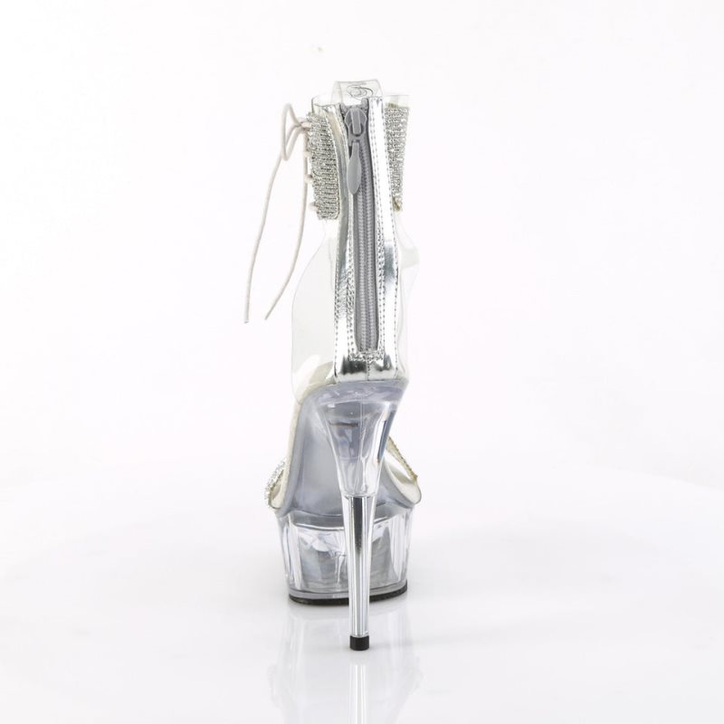 Pleaser Delight-627RS Donna Scarpe Pole Dance Argento | ITALIA ITRLFYBO