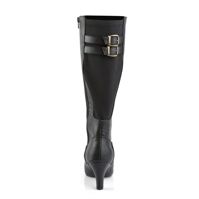 Pleaser Divine-2018 Vegan Leather Donna Scarpe Pole Dance Nere | ITALIA ITYDKOMP