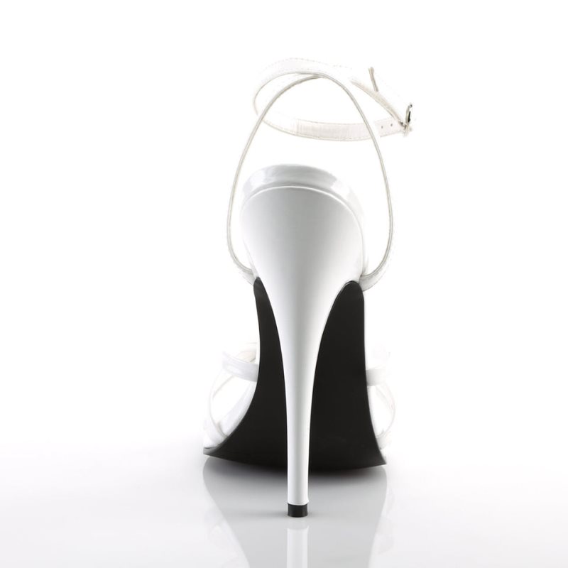 Pleaser Domina-108 Donna Sandali con Tacco Bianche | ITALIA ITYRVSJQ