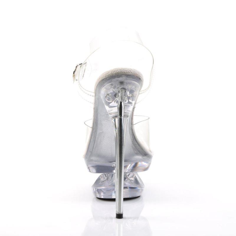 Pleaser Eclipse-608 Donna Scarpe Pole Dance Clear | ITALIA ITPCBVOQ