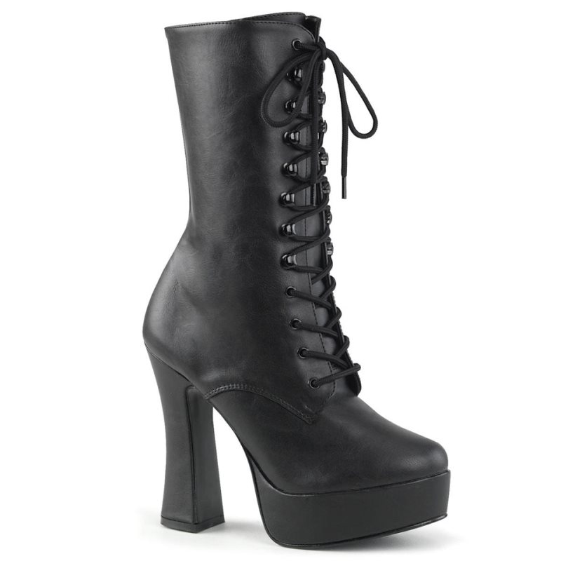 Pleaser Electra-1020 Vegan Leather Donna Scarpe Pole Dance Nere | ITALIA ITXSKHFP