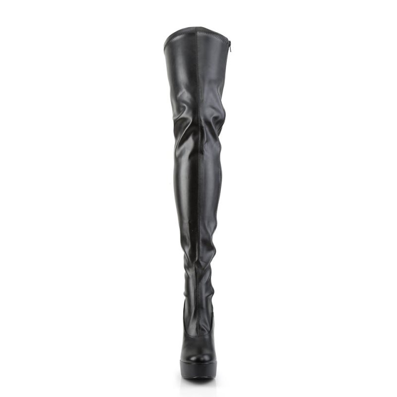 Pleaser Electra-3000Z Vegan Leather Donna Scarpe Pole Dance Nere | ITALIA ITMFSIBW