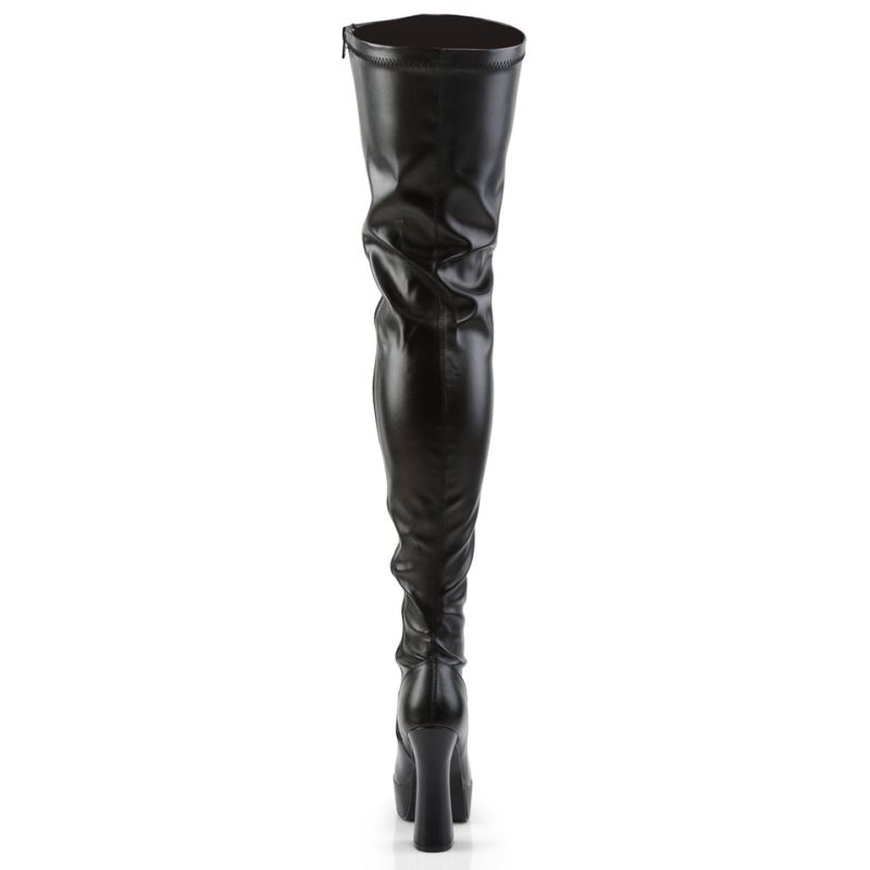 Pleaser Electra-3000Z Vegan Leather Donna Scarpe Pole Dance Nere | ITALIA ITMFSIBW