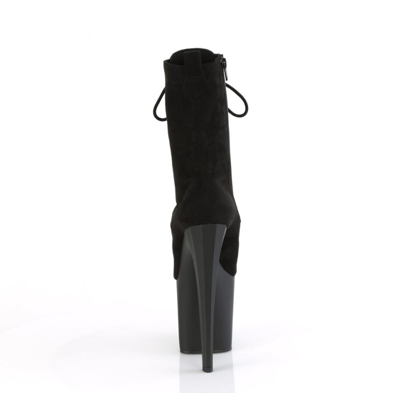 Pleaser Enchant-1040 Faux Suede Donna Scarpe Pole Dance Nere | ITALIA ITZXNYSE
